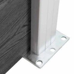 vidaXL Schuttingpalen 2 st 185 cm aluminium