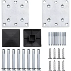 vidaXL Schuttingpalen 2 st 185 cm aluminium