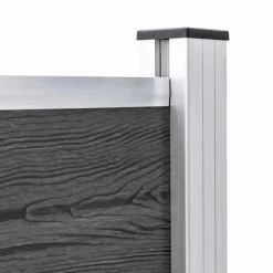 vidaXL Schuttingpalen 2 st 185 cm aluminium