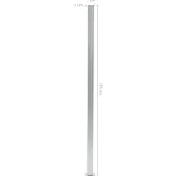 vidaXL Schuttingpalen 2 st 185 cm aluminium