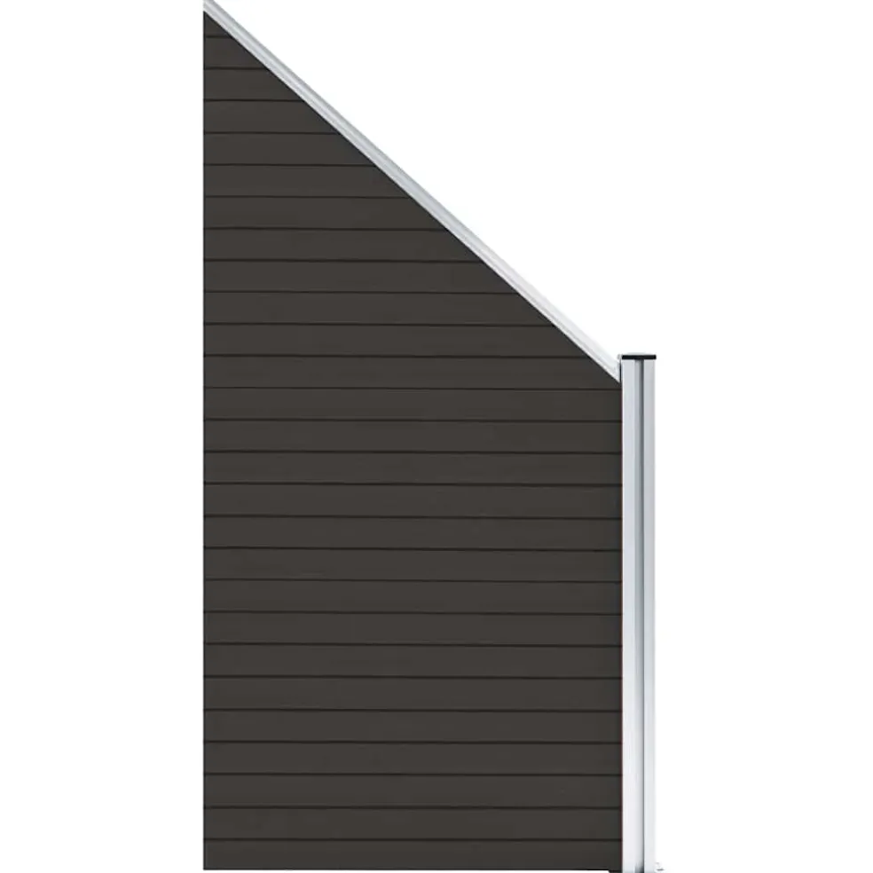 vidaXL Schuttingpaneel 95x(105-180) cm HKC zwart