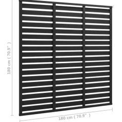 vidaXL Schuttingpaneel 180x180 cm HKC zwart