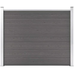 vidaXL Schuttingpaneel 180x146 cm HKC grijs