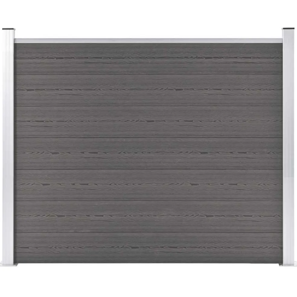 vidaXL Schuttingpaneel 180x146 cm HKC grijs