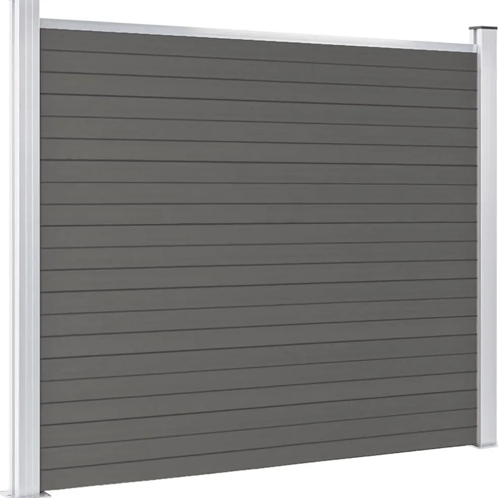 vidaXL Schuttingpaneel 180x146 cm HKC grijs