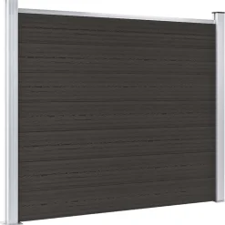 vidaXL Schuttingpaneel 180x146 cm HKC zwart