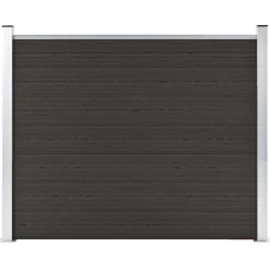vidaXL Schuttingpaneel 180x146 cm HKC zwart