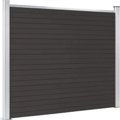 vidaXL Schuttingpaneel 180x146 cm HKC zwart