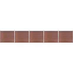 vidaXL Schuttingpanelenset 872x146 cm HKC bruin