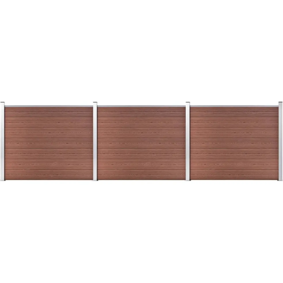 vidaXL Schuttingpanelenset 526x146 cm HKC bruin