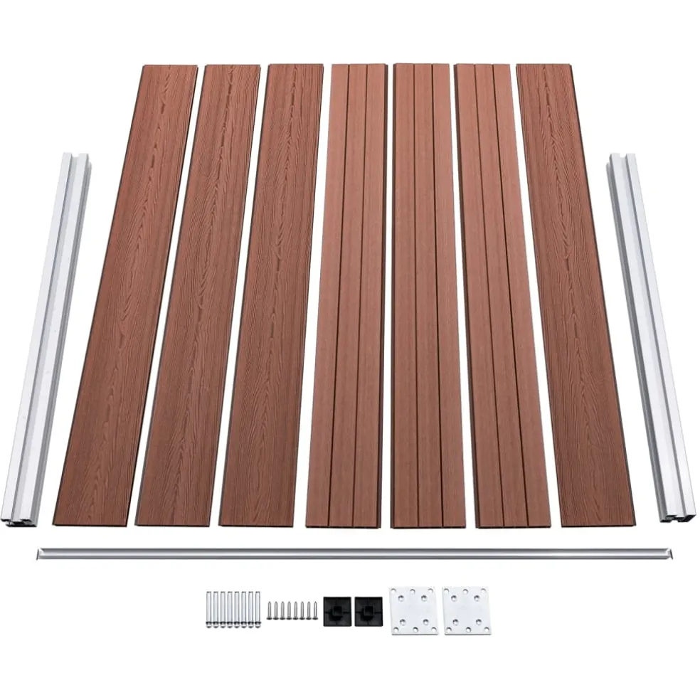 vidaXL Schuttingpanelenset 526x146 cm HKC bruin