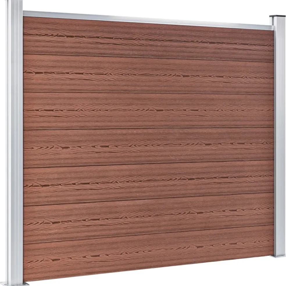 vidaXL Schuttingpanelenset 526x146 cm HKC bruin