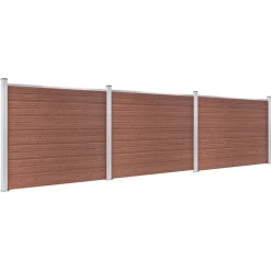 vidaXL Schuttingpanelenset 526x146 cm HKC bruin