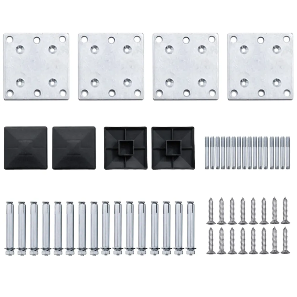 vidaXL Schuttingpanelenset 526x105 cm HKC zwart