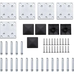 vidaXL Schuttingpanelenset 699x146 cm HKC zwart