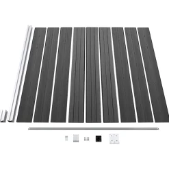 vidaXL Schuttingpanelenset 1657x(105-186) cm HKC zwart
