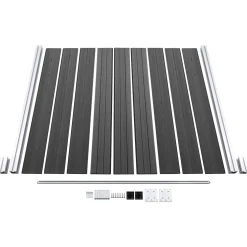 vidaXL Schuttingpanelenset 1657x(105-186) cm HKC zwart
