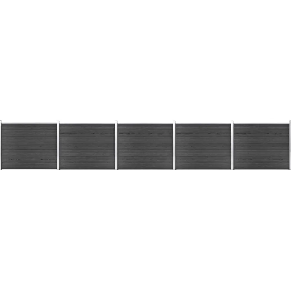 vidaXL Schuttingpanelenset 872x146 cm HKC grijs