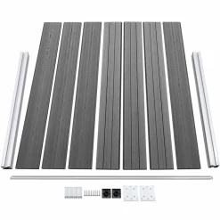 vidaXL Schuttingpanelenset 872x146 cm HKC grijs
