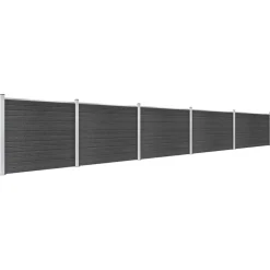 vidaXL Schuttingpanelenset 872x146 cm HKC grijs
