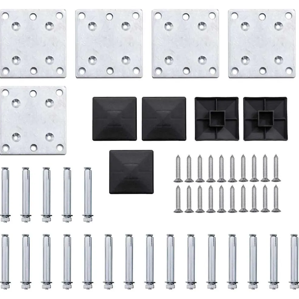 vidaXL Schuttingpanelenset 699x146 cm HKC grijs