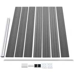 vidaXL Schuttingpanelenset 699x146 cm HKC grijs