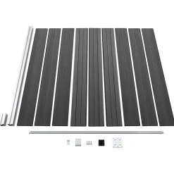vidaXL Schuttingpanelenset 1484x(105-186) cm HKC zwart