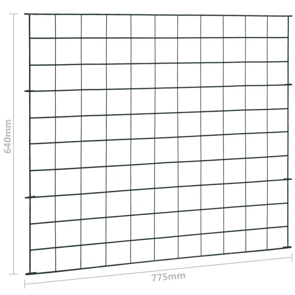 vidaXL Schuttingset 77,5x64 cm groen