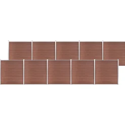 vidaXL Schutting 1737x186 cm HKC bruin