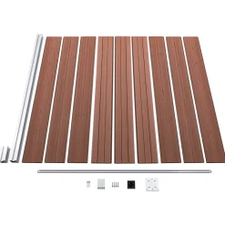 vidaXL Schutting 1391x186 cm HKC bruin