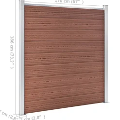 vidaXL Schutting 1391x186 cm HKC bruin