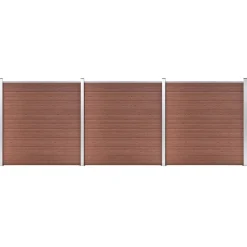 vidaXL Schutting 526x186 cm HKC bruin