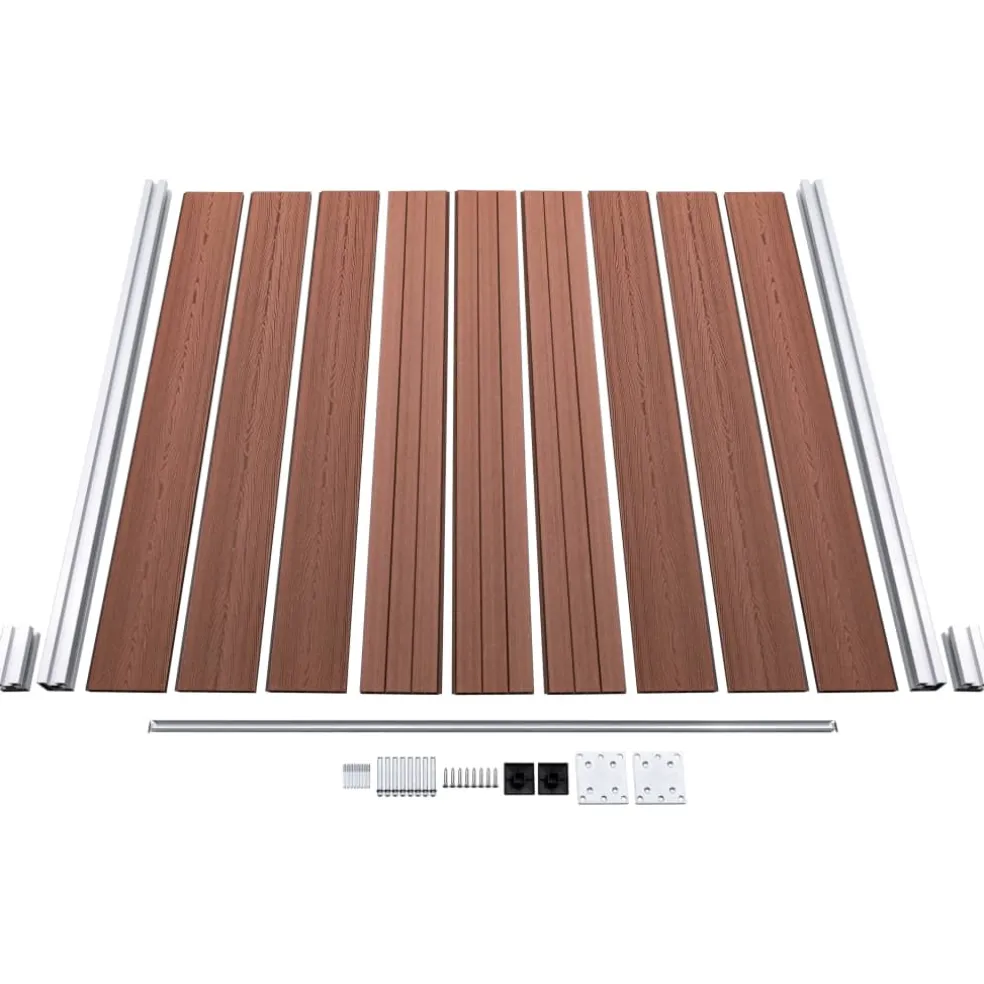 vidaXL Schutting 526x186 cm HKC bruin