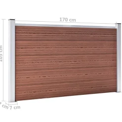 vidaXL Schutting 180x105 cm HKC bruin