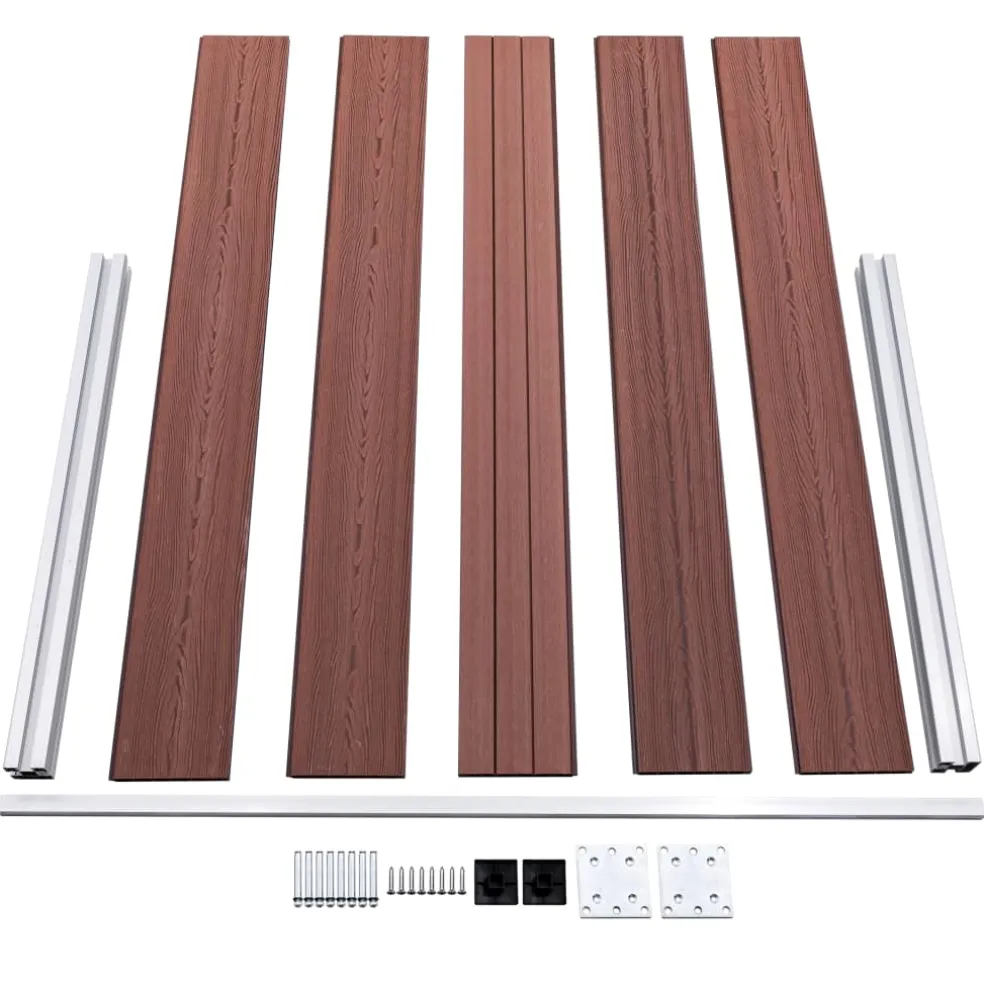 vidaXL Schutting 180x105 cm HKC bruin