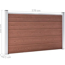 vidaXL Schutting 699x106 cm HKC bruin