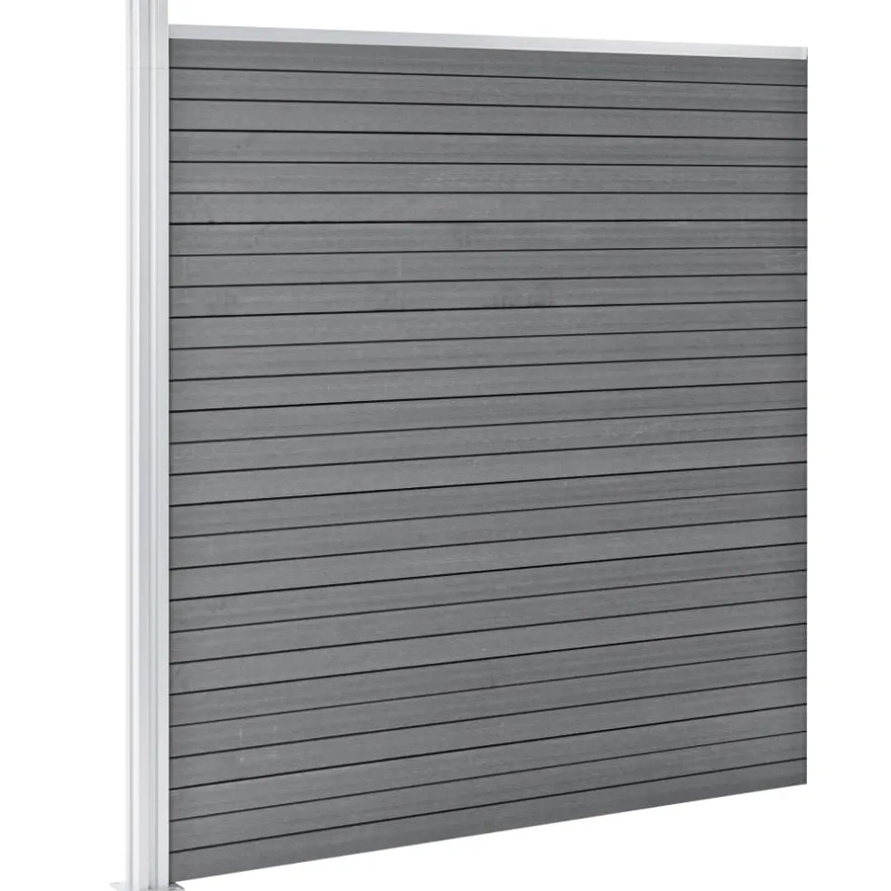 vidaXL Schutting 1737x186 cm HKC grijs