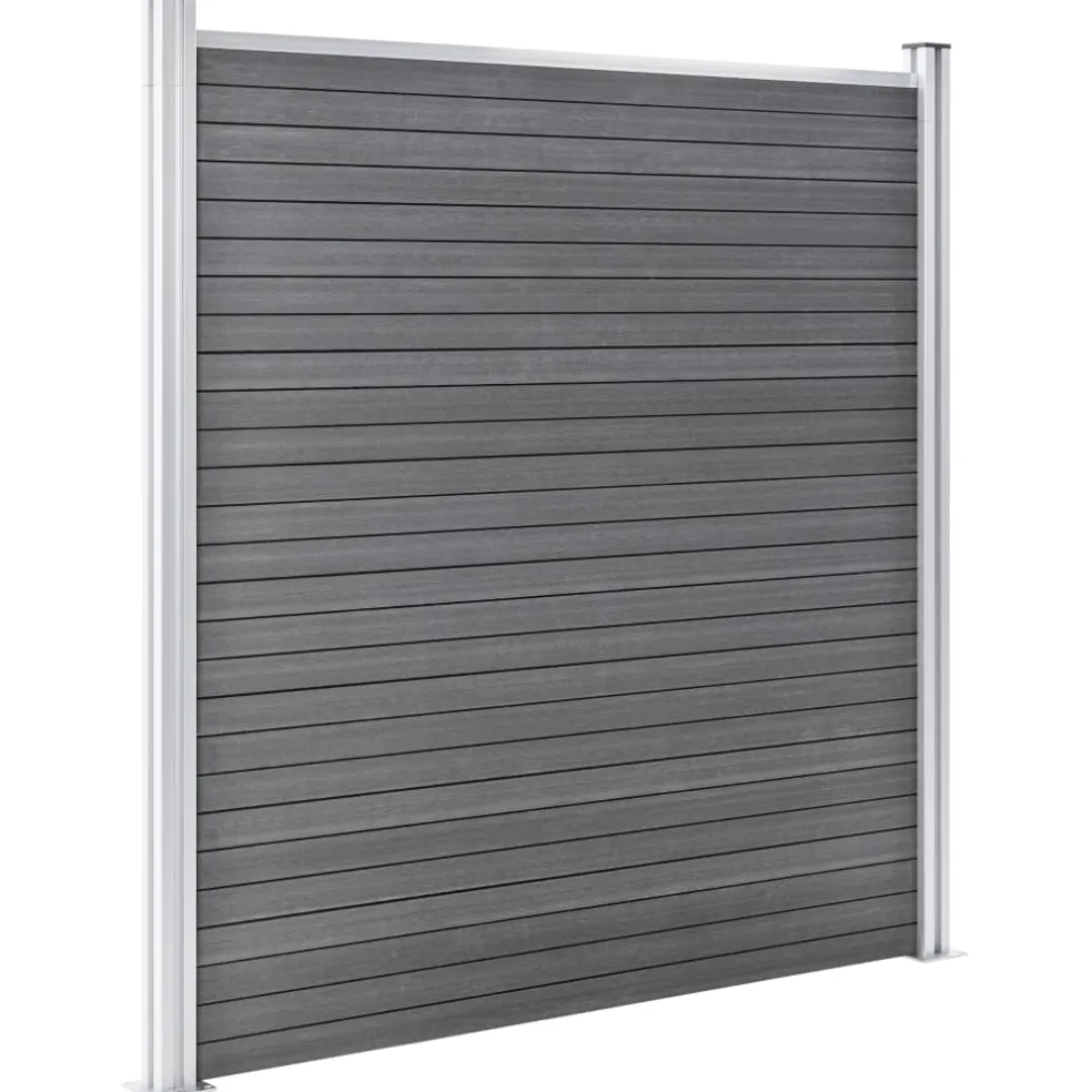 vidaXL Schutting 1737x186 cm HKC grijs