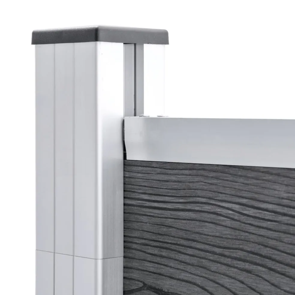 vidaXL Schutting 1737x186 cm HKC grijs
