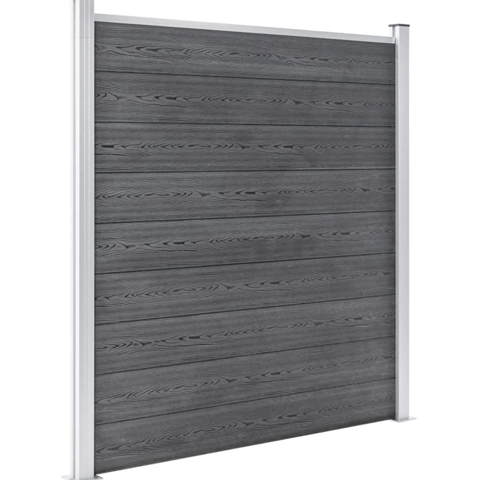 vidaXL Schutting 1737x186 cm HKC grijs
