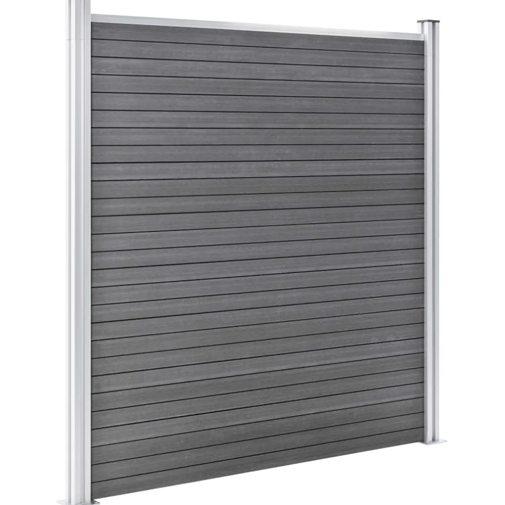 vidaXL Schutting 353x186 cm HKC grijs