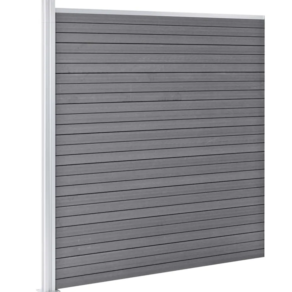 vidaXL Schutting 353x186 cm HKC grijs