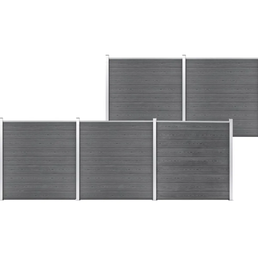 vidaXL Schutting 353x186 cm HKC grijs