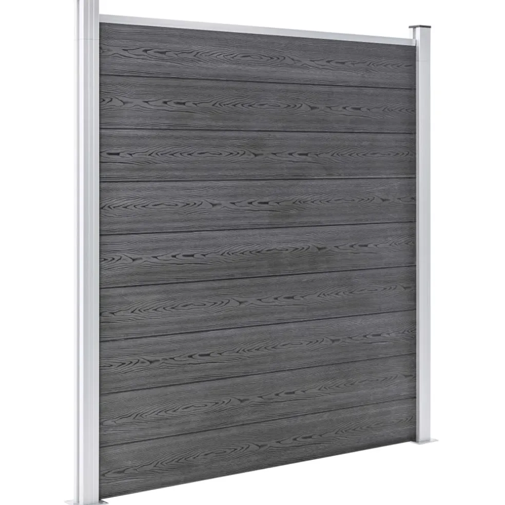 vidaXL Schutting 353x186 cm HKC grijs