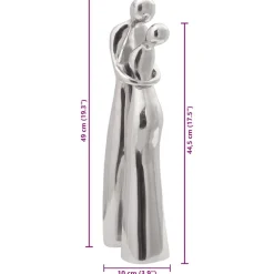 vidaXL sculptuur zilver 26 x 26 x 110 cm Aluminium