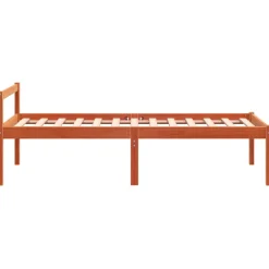 vidaXL Seniorenbed massief grenenhout wasbruin 75x190 cm