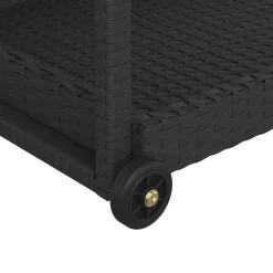 vidaXL Serveerwagen 100x45x83 cm poly rattan zwart