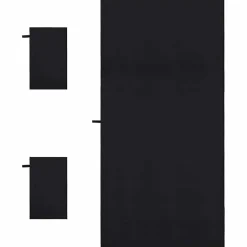 vidaXL Set van Sporthanddoeken 3 st Zwart 210 x 100 cm
