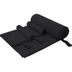 vidaXL Set van Sporthanddoeken 3 st Zwart 210 x 100 cm