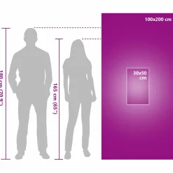 vidaXL Set van Sporthanddoeken 2 st Grijs 50 x 30 cm, 200 x 100 cm